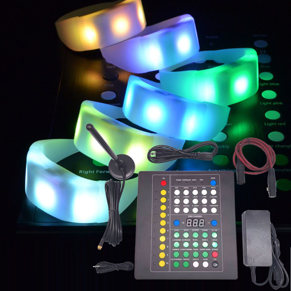 Event Party Dj - DMX Function LED Silicone TPU Bracelets