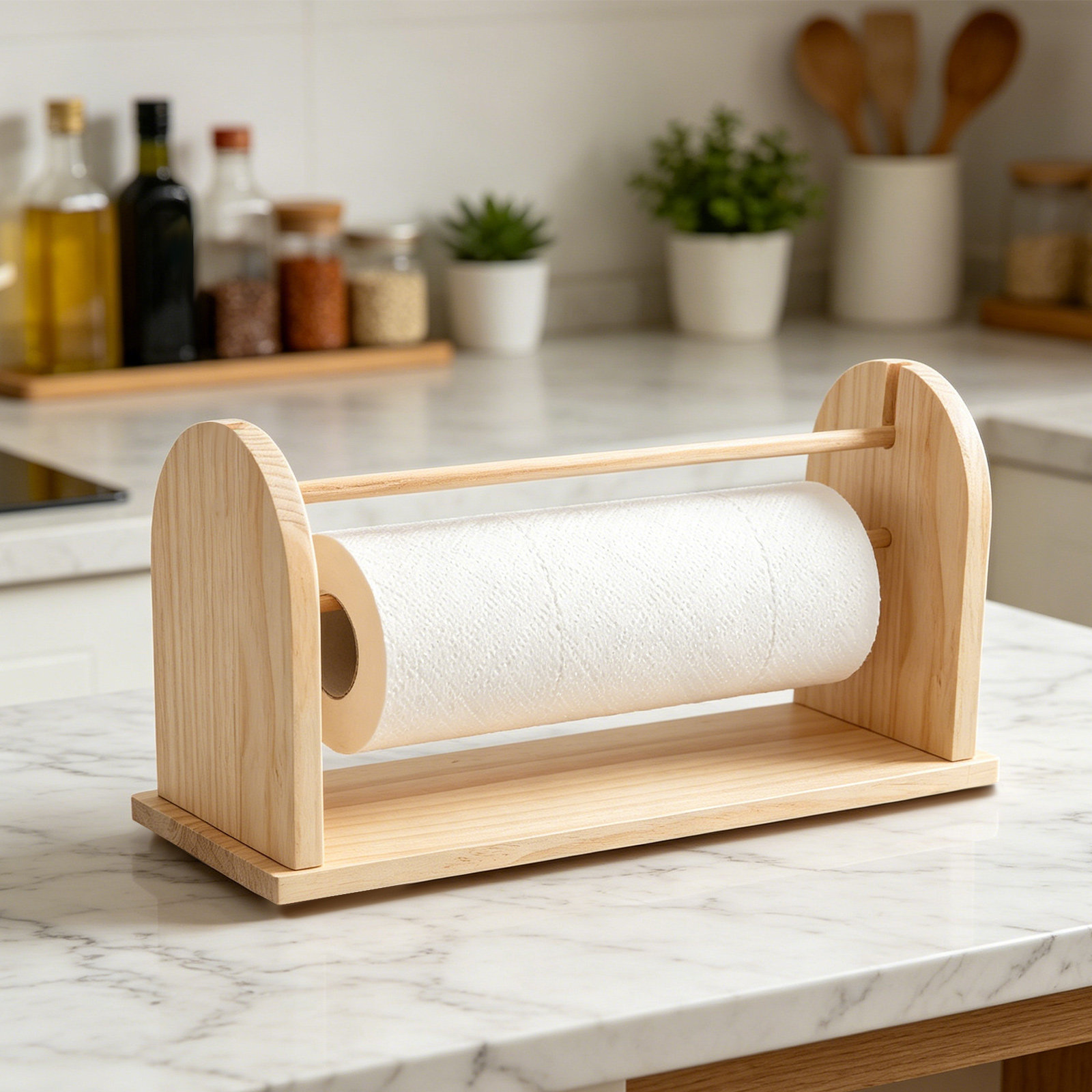 Wooden Tabletop Paper Roll Hol - Papercraft Supply Ribbon review and price